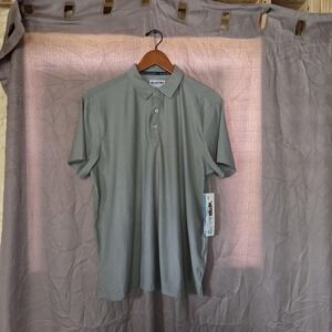 XCASTER OUTDOOR Polo Shirt Mens M Gray Solid Mesh Knit Lightweight Stretch Top